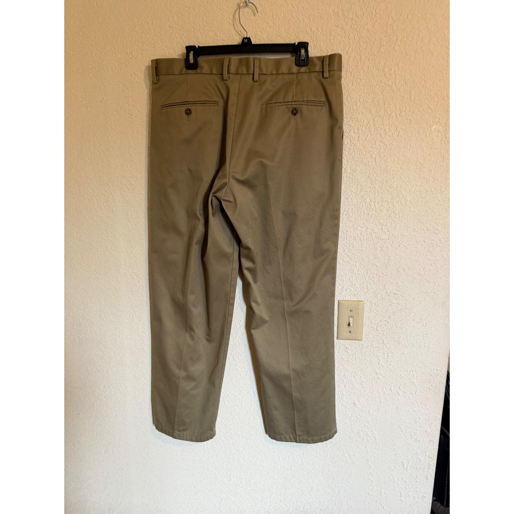 Dockers Signature Khaki D3 Classic Fit Pleated Pants Men 36x30 Dark Khaki Cotton - Picture 2 of 11